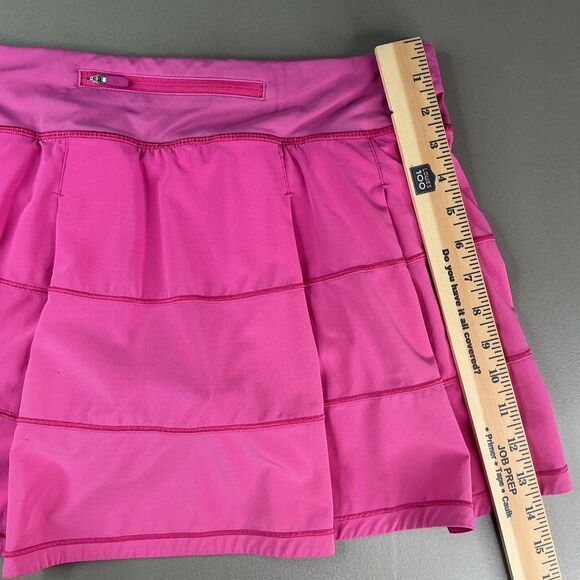 Lululemon Pace Rival Mid Rise Skirt Skort Dark Prism Pink Golf Tennis sz 8 TALL - Picture 10 of 11